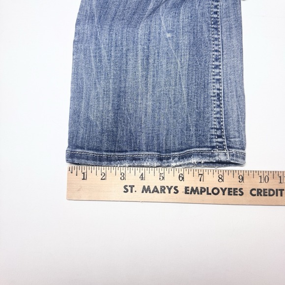 Miss Me Low Rise Bootcut Jeans Womens 32x33 Y2K Bling Studded Embroidered Baddie - Picture 12 of 12